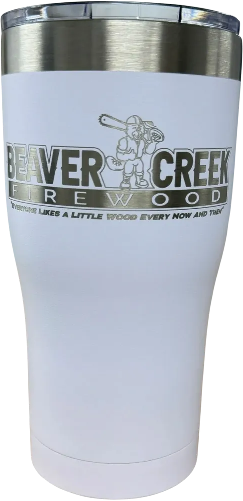 A close up of the logo on a cup.