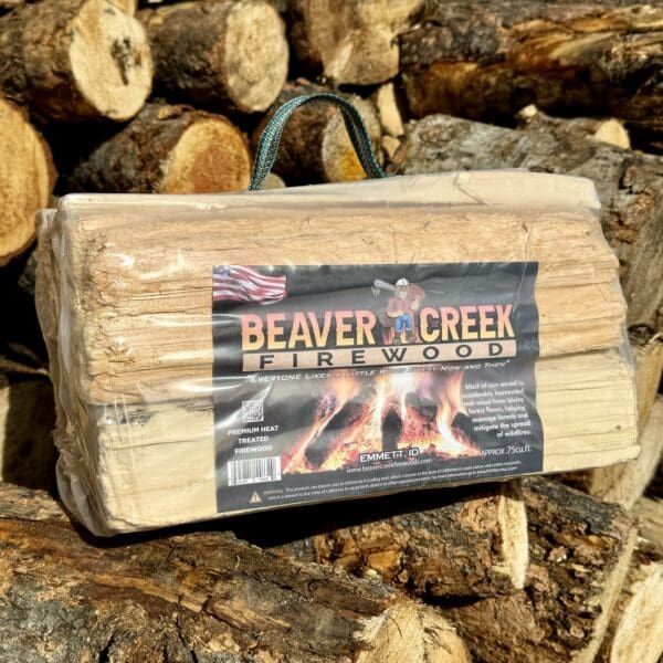 Package of Beaver Creek firewood logs.