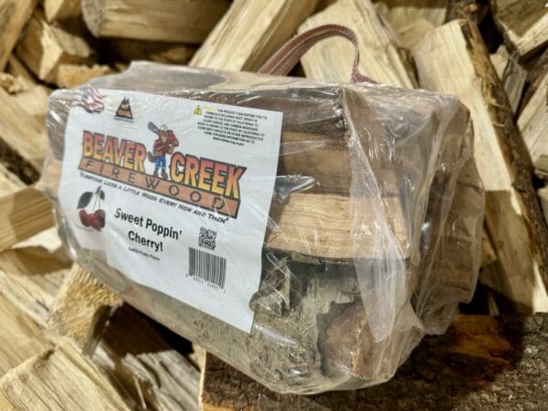 Bag of cherry-flavored firewood.